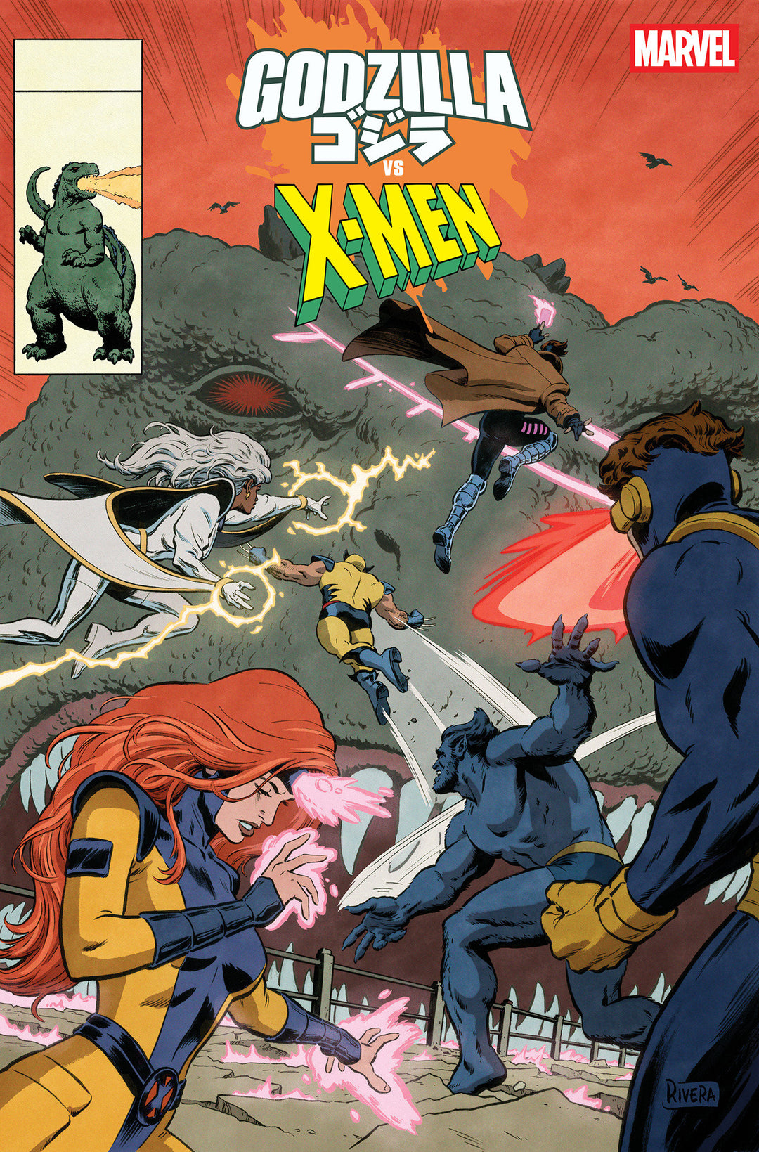 Godzilla vs X-Men #1 Paolo Rivera Godzilla King Of The Monsters Homage Variant (Out of Print)