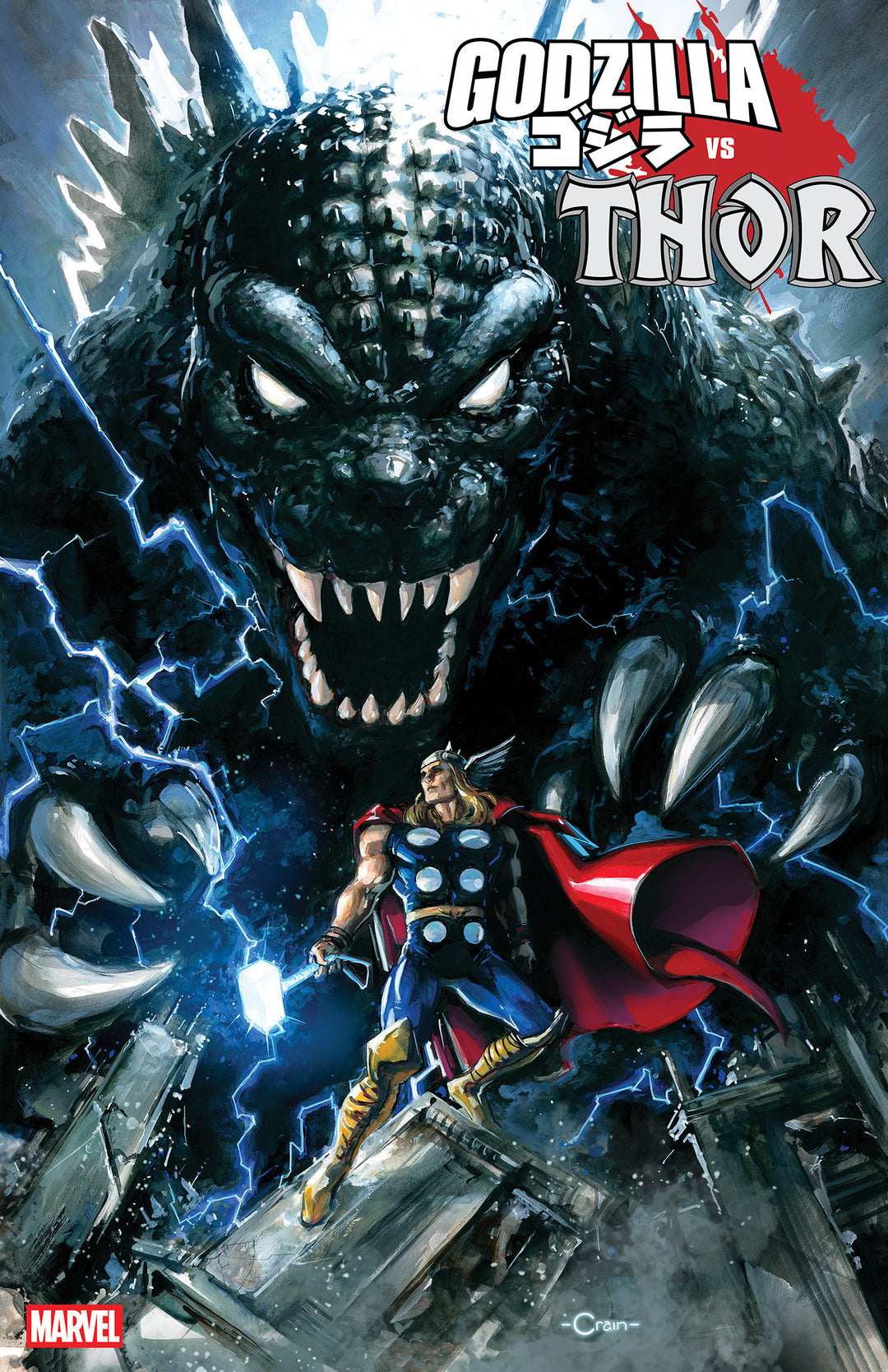 Godzilla vs Thor #1 Variant (1:25) Clayton Crain Edition