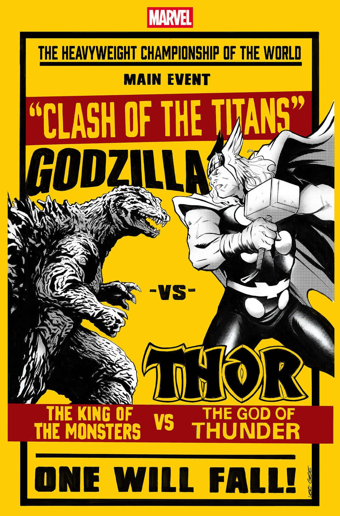 Godzilla vs Thor #1 Lee Garbett Versus Variant