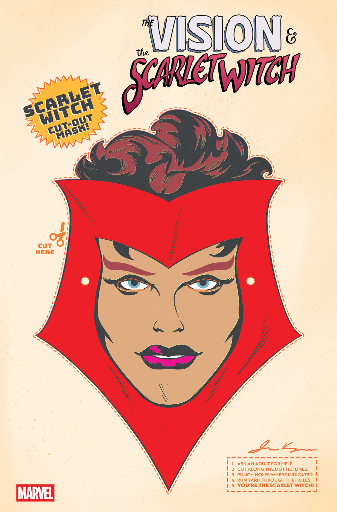 Vision & The Scarlet Witch (2025) #5 Retro Halloween Mask Variant
