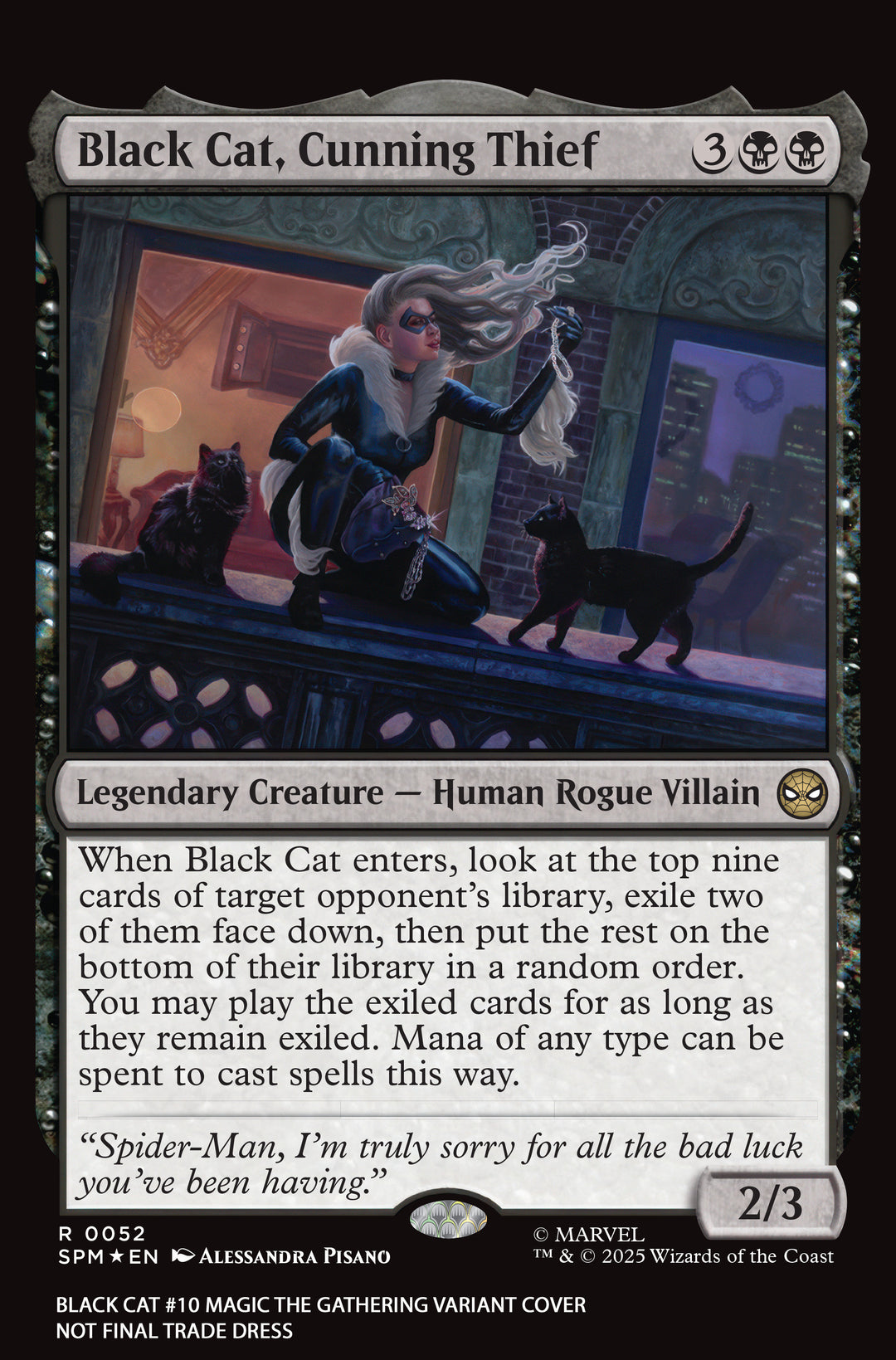 Black Cat (2025) #10 Alessandra Pisano Magic: The Gathering Variant