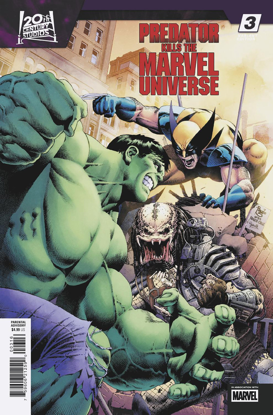 Predator Kills The Marvel Universe #3 Variant (1:25) Paulo Siqueira Edition