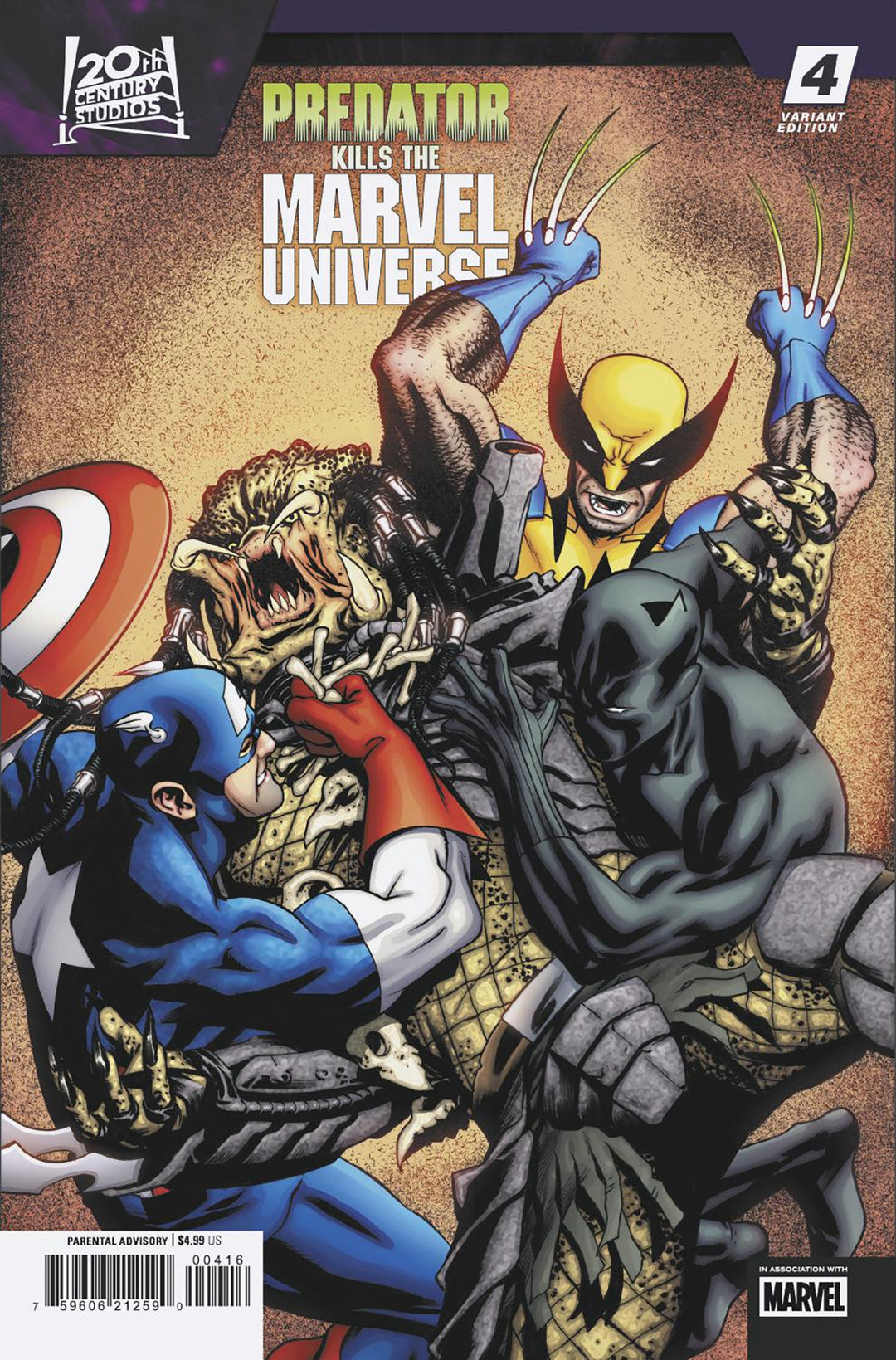 Predator Kills The Marvel Universe #4 Variant (1:25) Mike McKone Edition