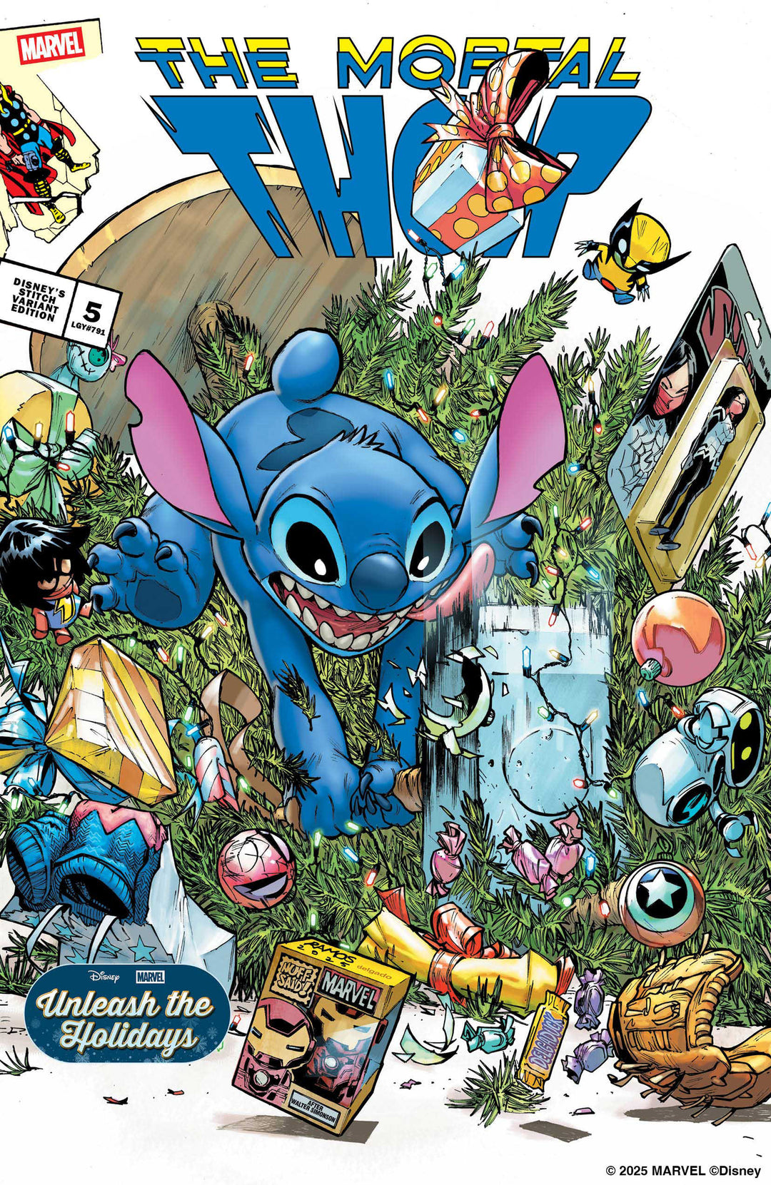 Thor (2025) #5 Humberto Ramos Disney Stitch Unleash The Holidays Variant