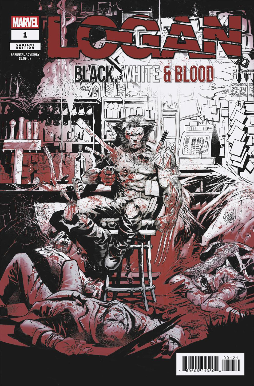 Logan Black White & Blood #1 Adam Kubert Variant