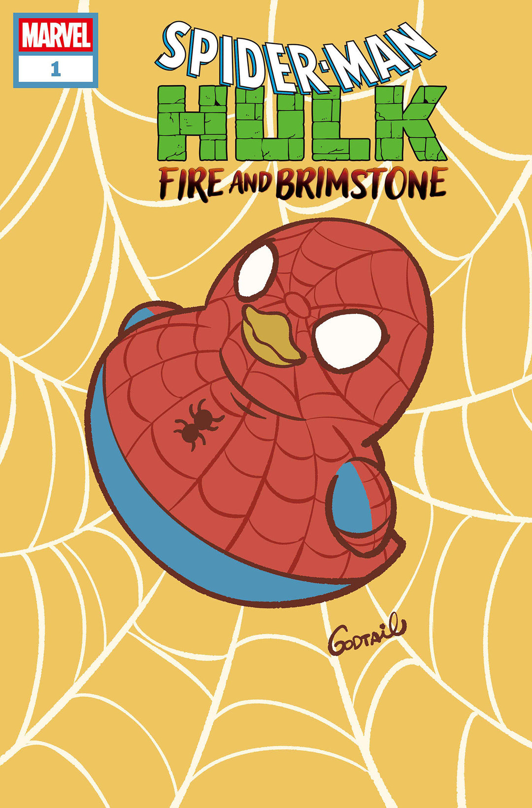 Spider-Man Hulk Fire And Brimstone #1 Godtail Marvel Duck Variant