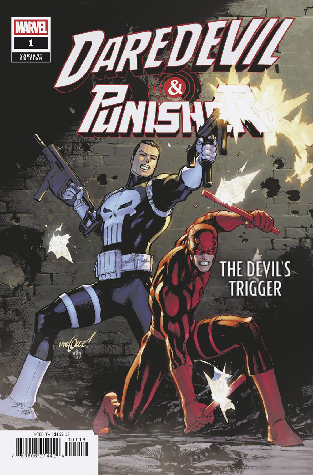 Daredevil Punisher The Devil's Trigger #1 Variant (1:25) David Marquez Edition