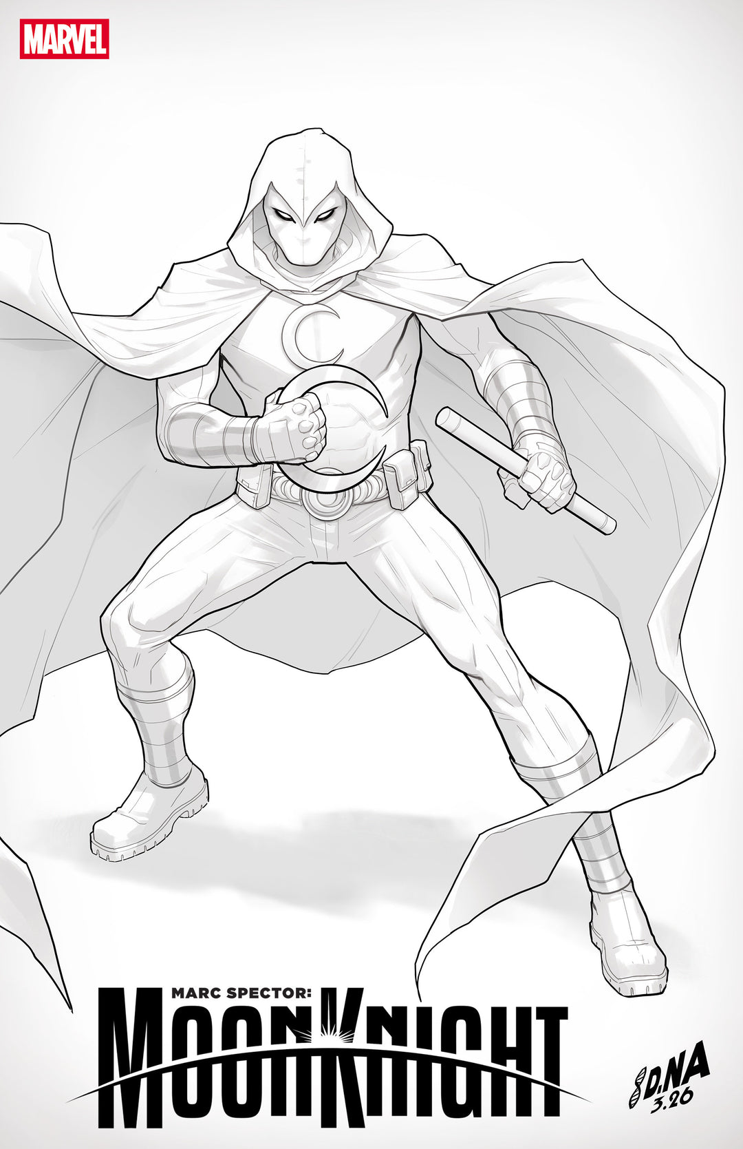 Marc Spector Moon Knight (2026) #3 David Nakayama Color Block White Variant