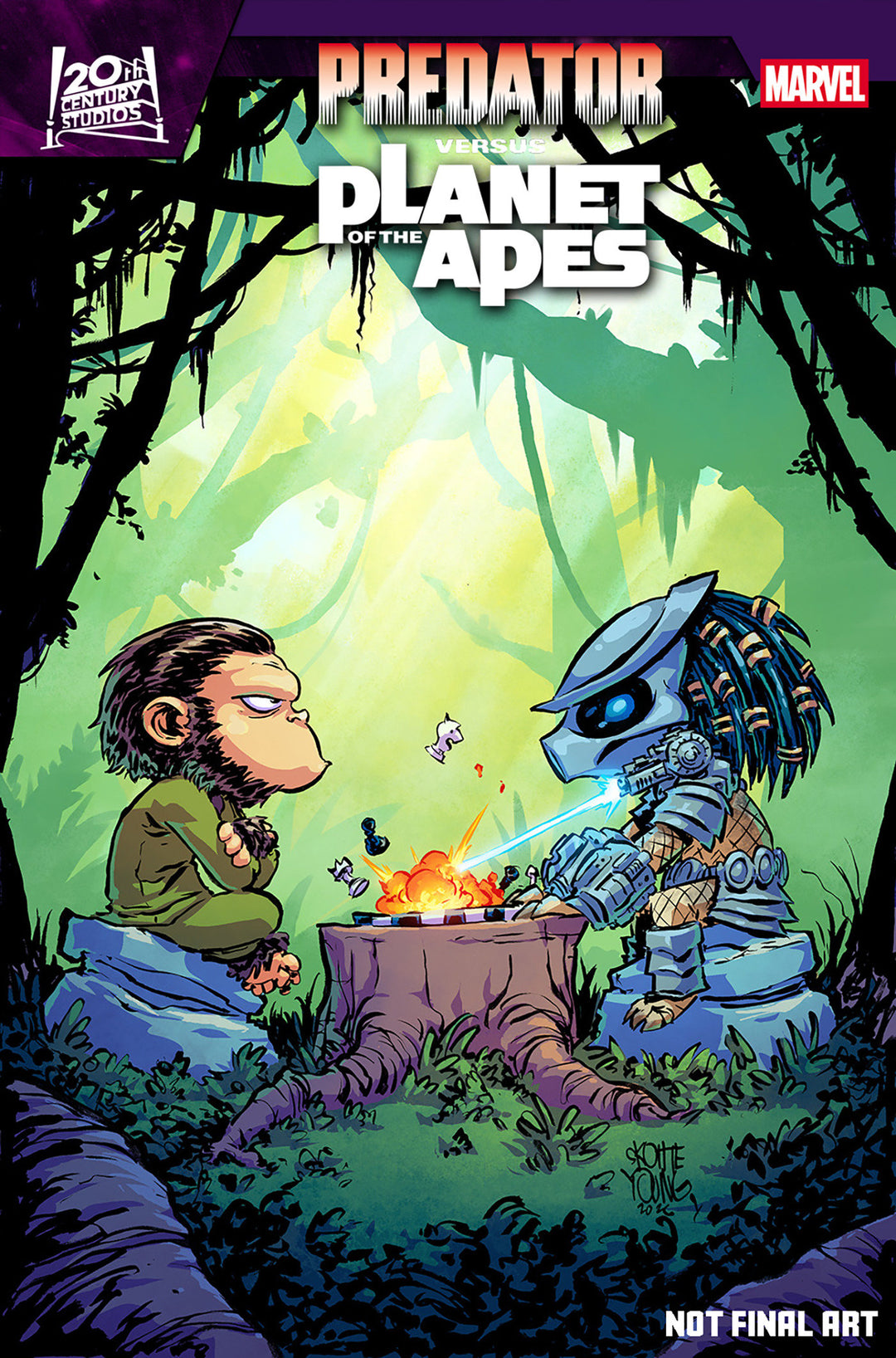 Predator vs The Planet Of The Apes #1 Skottie Young Variant