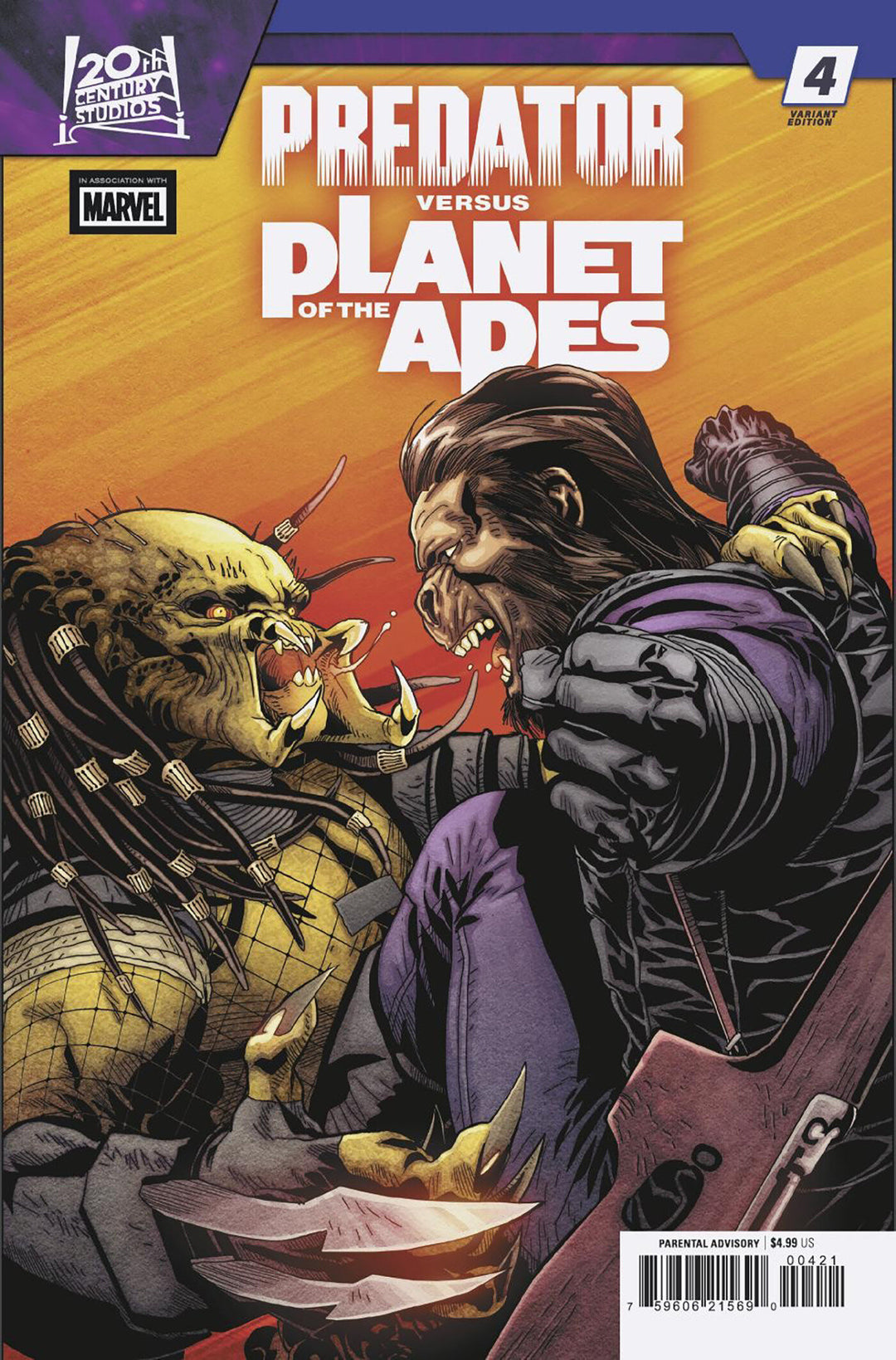 Predator vs The Planet Of The Apes #4 Salvador Larroca Variant