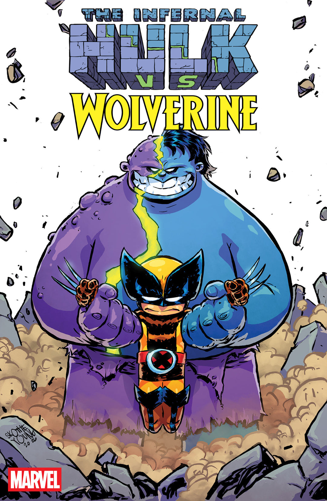Infernal Hulk vs Wolverine #1 Skottie Young Variant