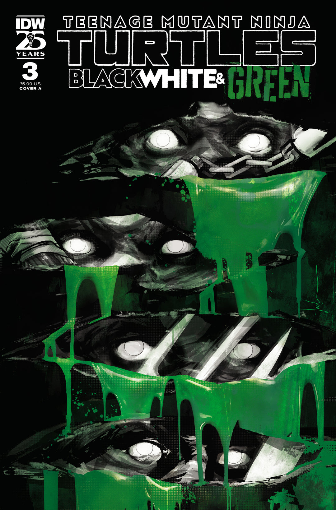 Teenage Mutant Ninja Turtles Black White And Green #3 Cover A (Jock)