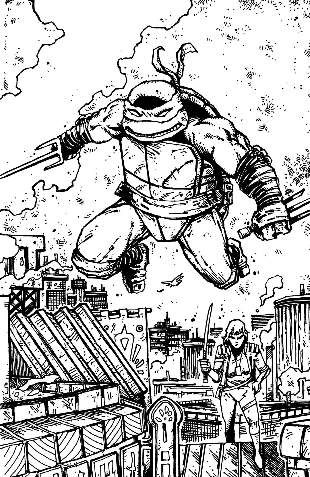 Teenage Mutant Ninja Turtles #22 Variant F 1:10 (Eastman & Bishop Inks Full Art)