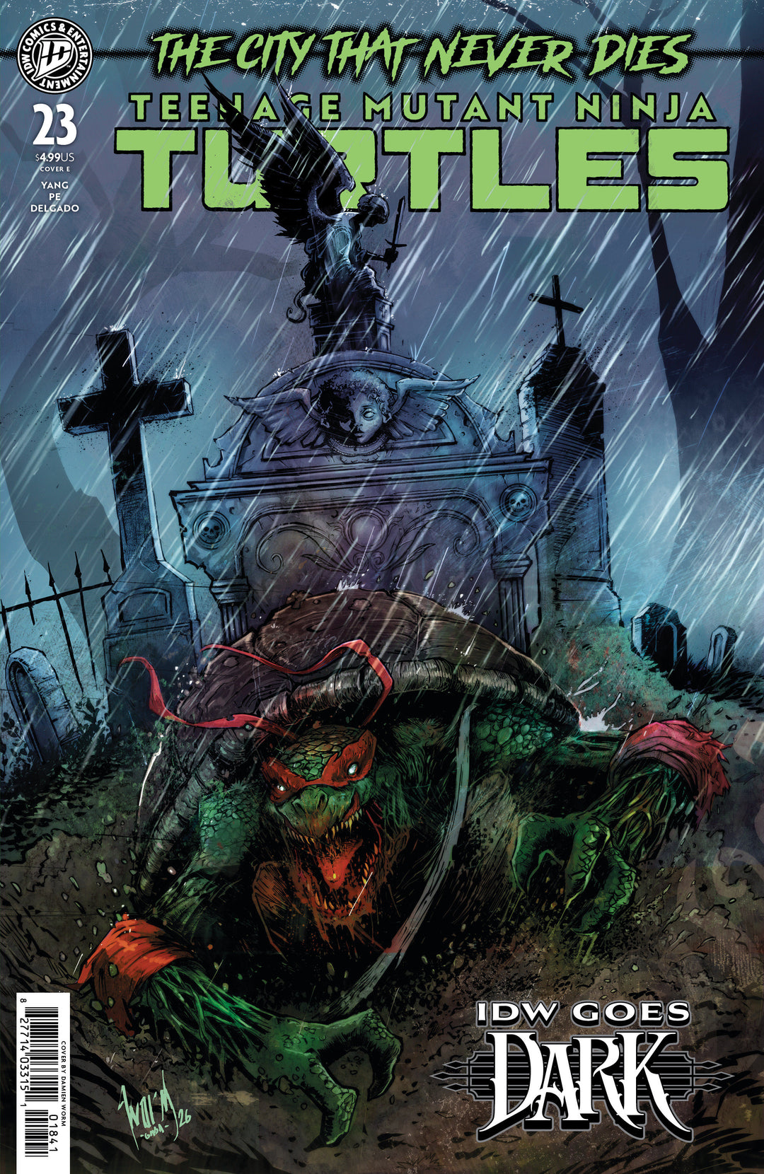 Teenage Mutant Ninja Turtles (2024) #23 Variant E (Damien Worm Idw Goes Dark Variant)