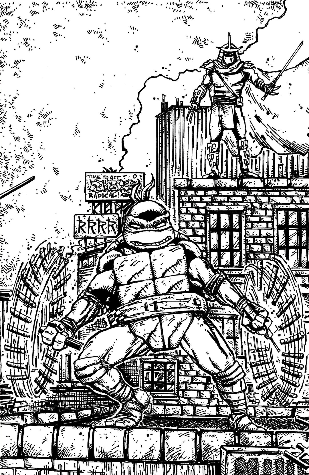 Teenage Mutant Ninja Turtles (2024) #23 Variant (1:10) Eastman & Bishop Inks Full Art Virgin Edition