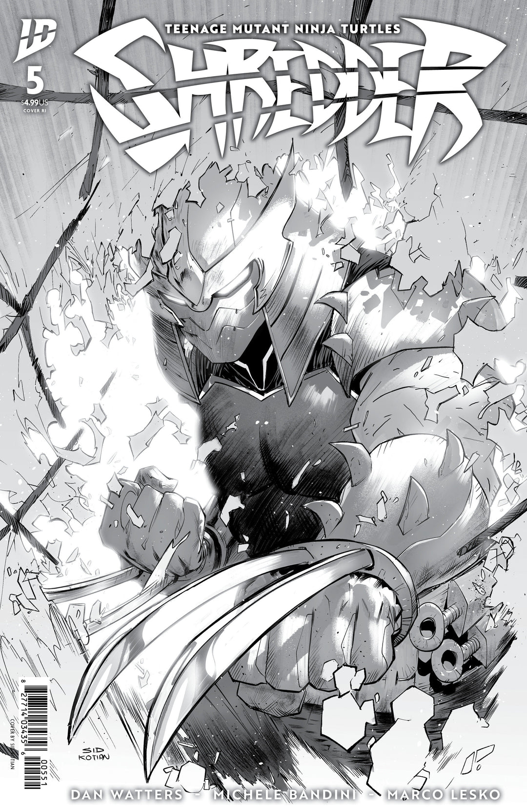 Teenage Mutant Ninja Turtles Shredder #5 Variant E (1:25) (Kotian Inks)