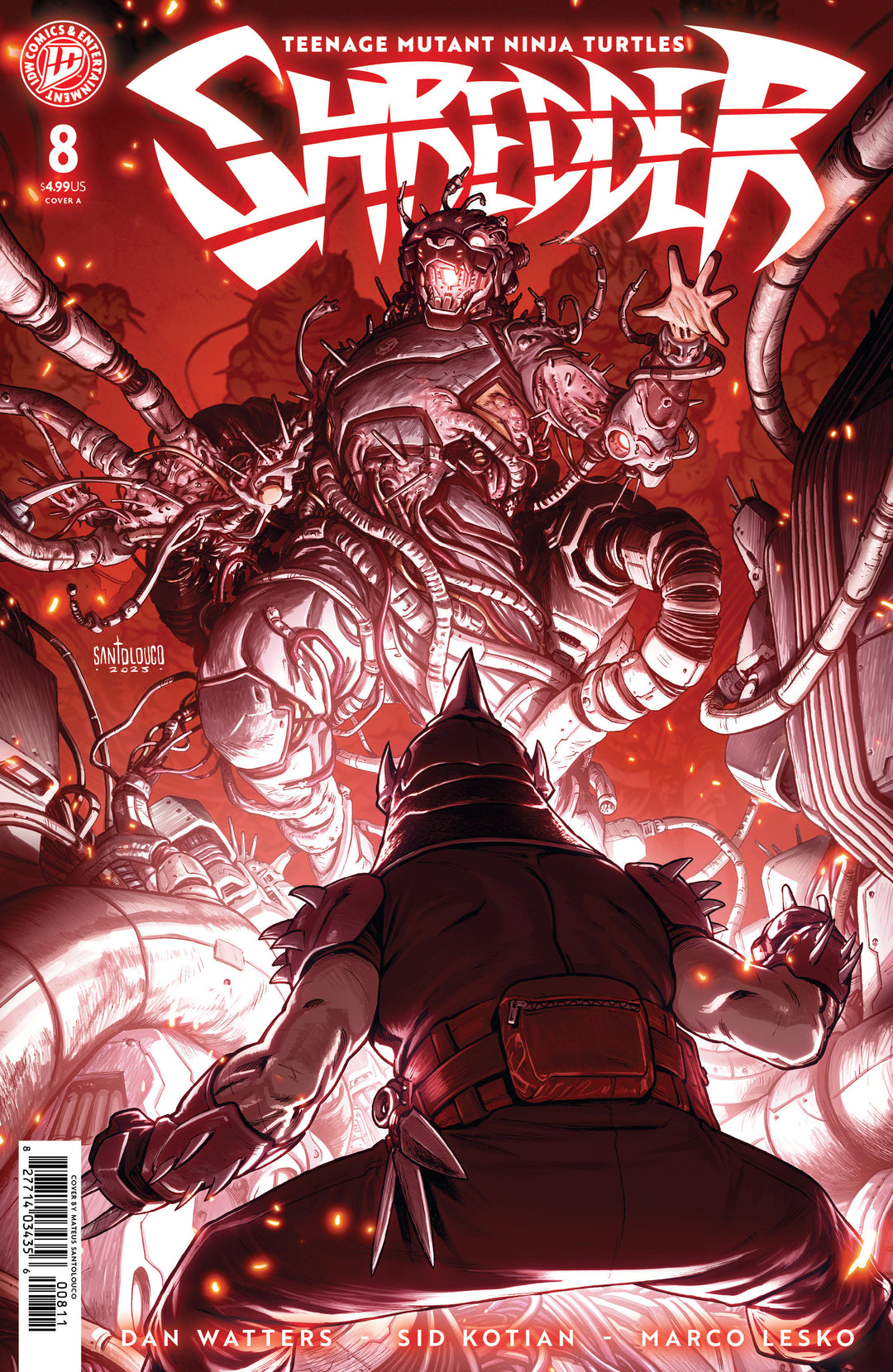 Teenage Mutant Ninja Turtles Shredder #8 Cover A (Santolouco)