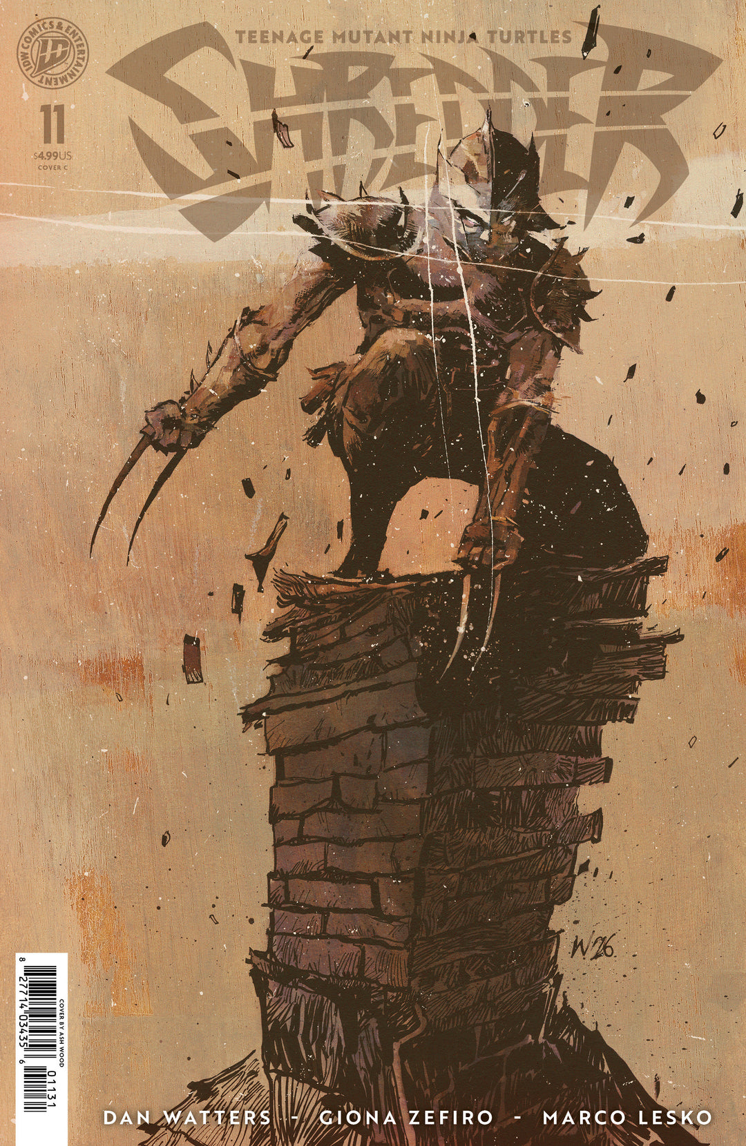 Teenage Mutant Ninja Turtles Shredder #11 Variant C (Wood)