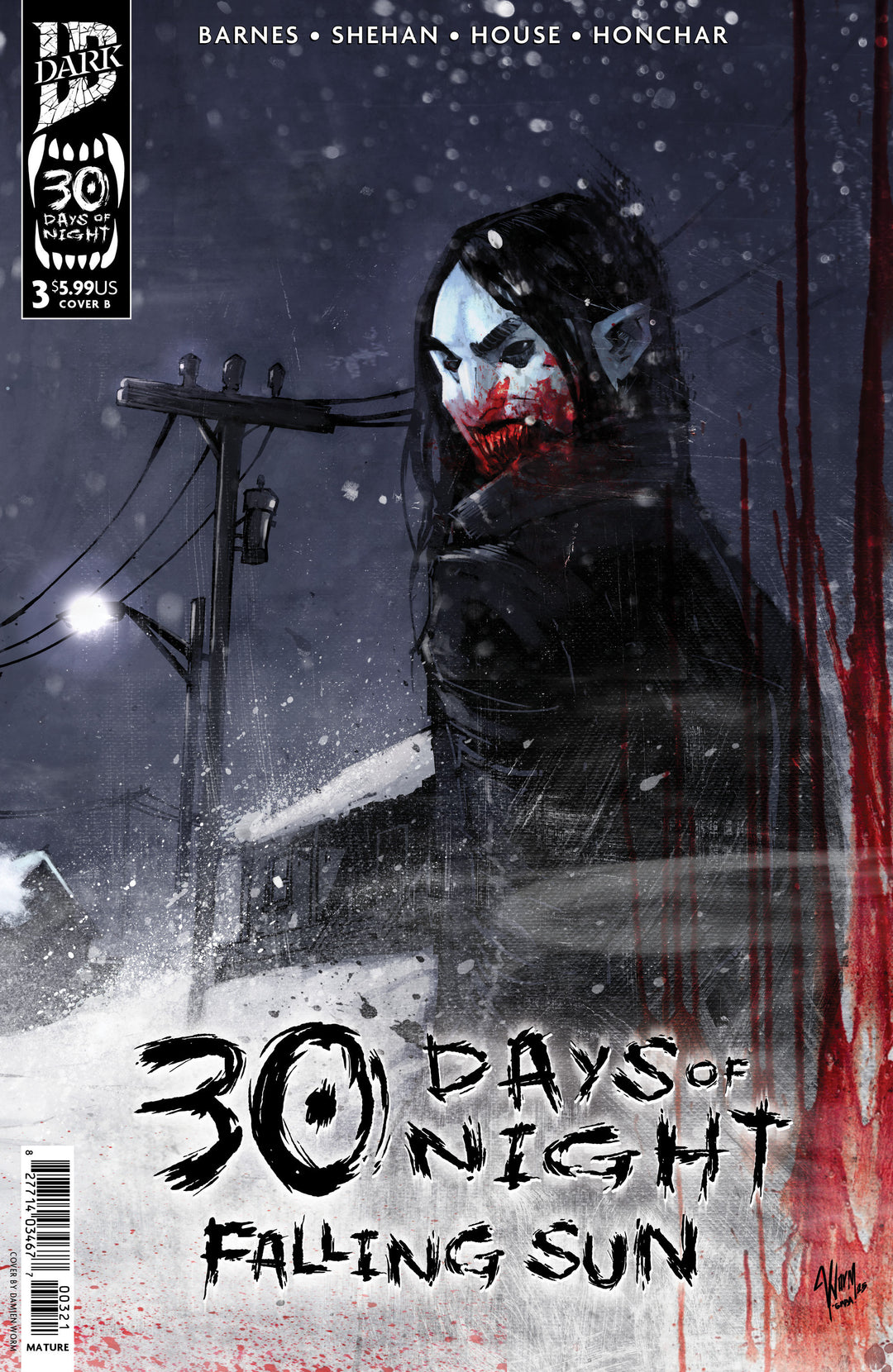 30 Days Of Night Falling Sun #3 Variant B (Damien Worm)