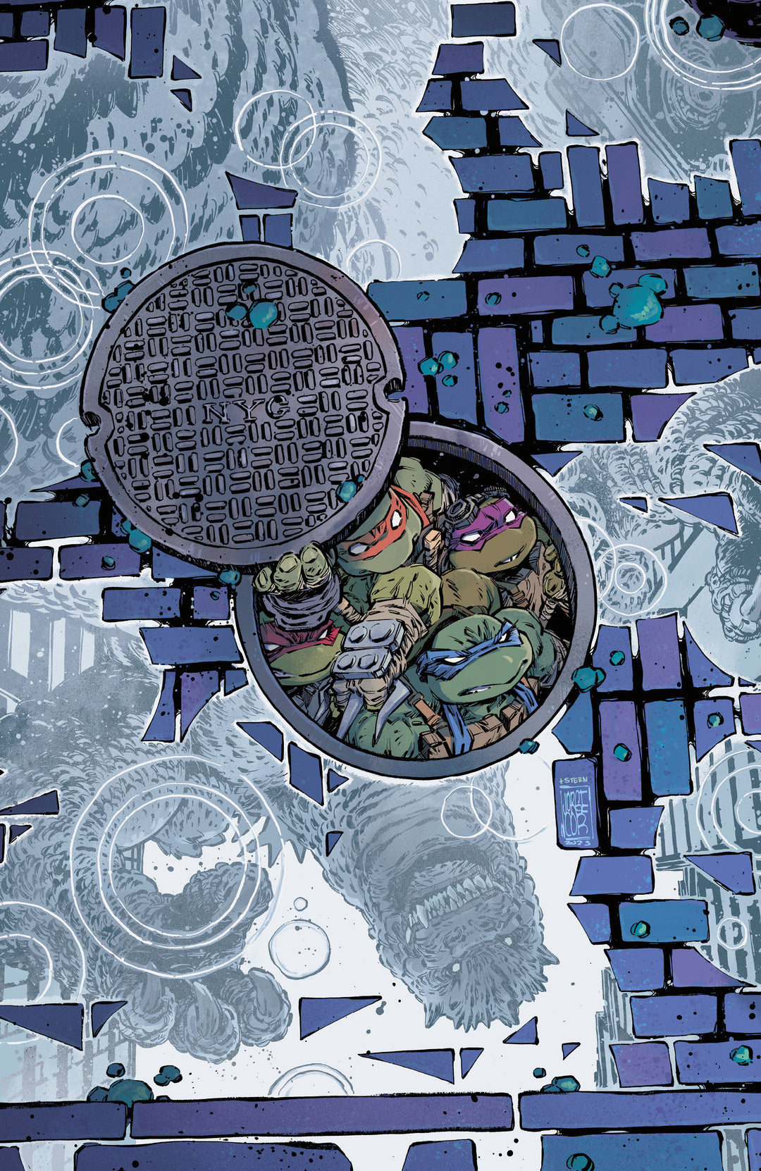 Teenage Mutant Ninja Turtles X Godzilla #4 Variant D (1:25) (Corona Full Art)