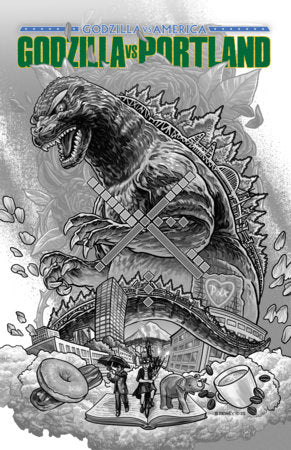 Godzilla vs America Portland (One Shot) Cover A (Dewey) (2nd Print)