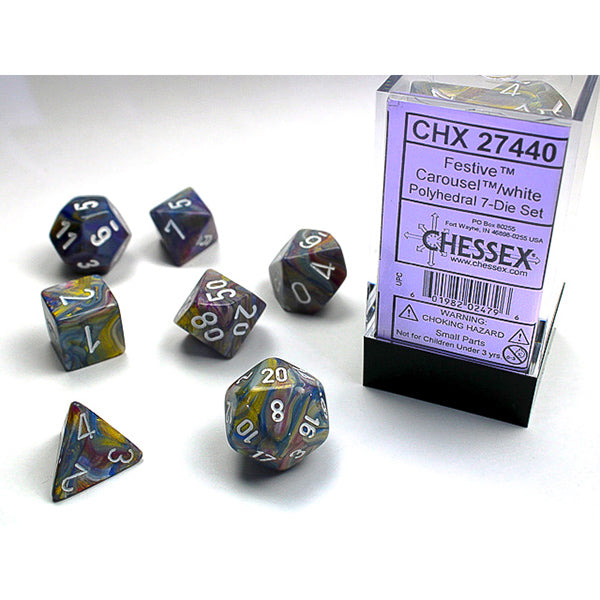 Chessex: Polyhedral 7-Die Set - Festive
