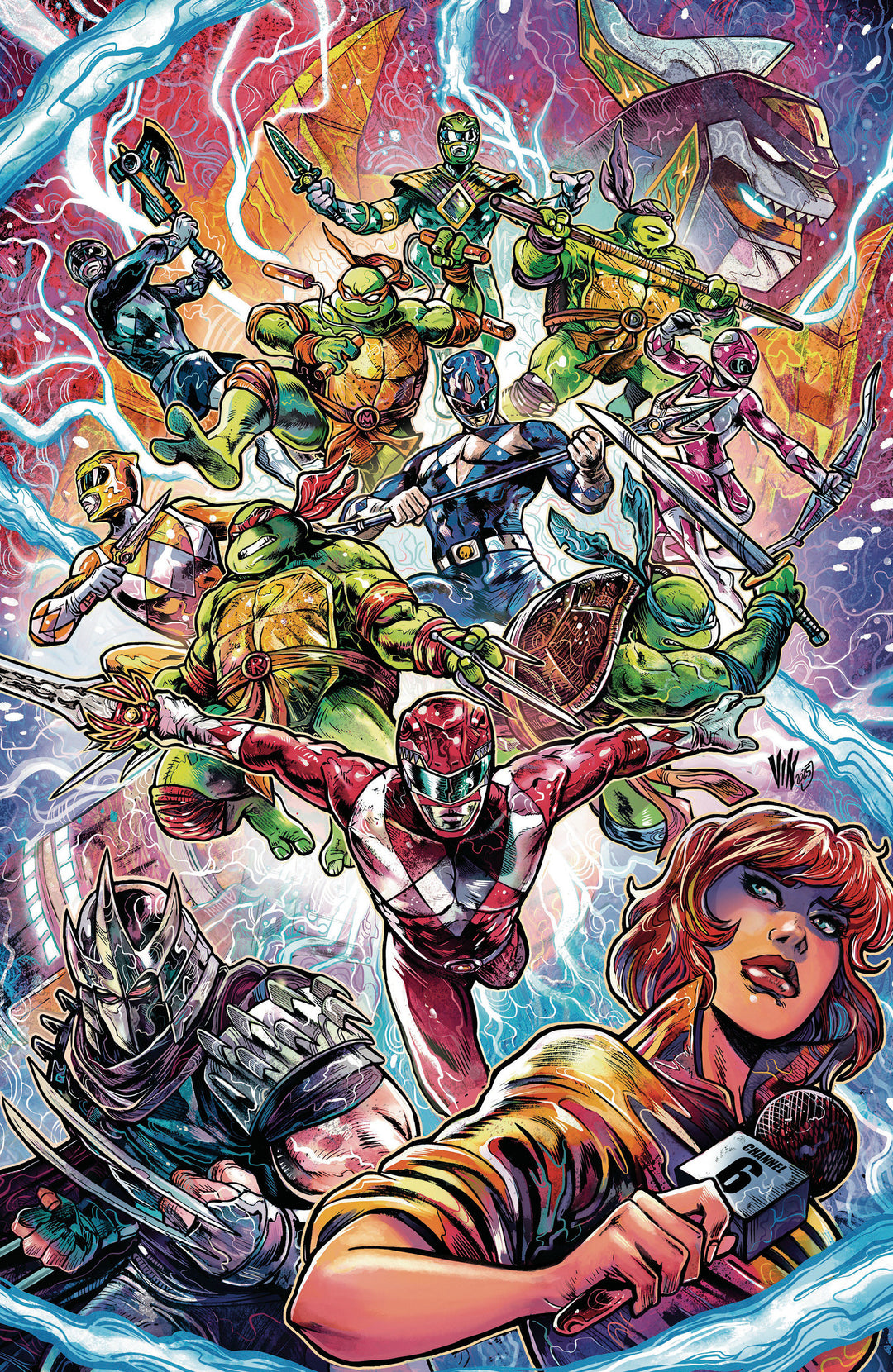 Mighty Morphin Power Rangers/Teenage Mutant Ninja Turtles III #3 L (1:5) Variant Edition (Full Art, Cardstock, Riccardi)