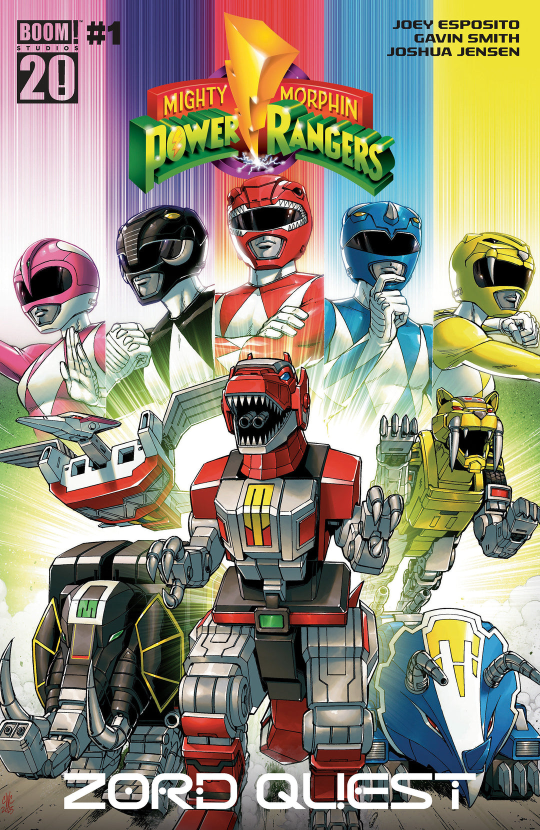 Mighty Morphin Power Rangers Zord Quest #1 B Variant (Dressed, Coller)