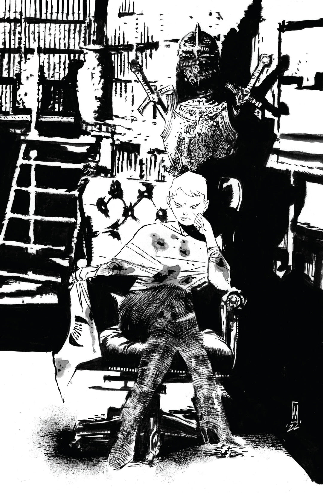Fall Of The House Of Slaughter #4 F (1:25) Variant Edition (Full Art Inks, Dell'edera)
