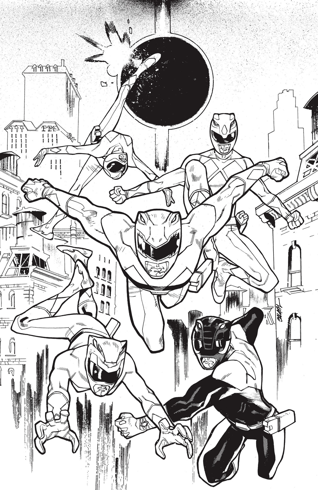 Mighty Morphin Power Rangers (2026) #2 H (1:25) Variant Edition (Full Art, Balám Inks)