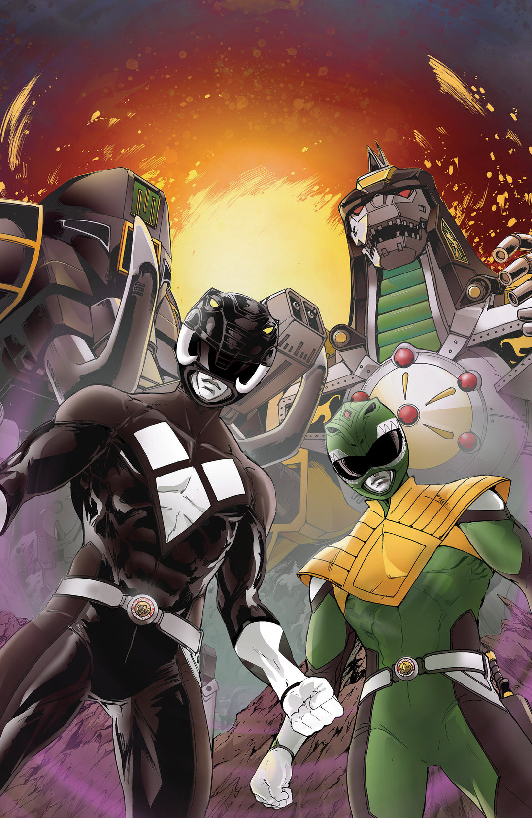 Mighty Morphin Power Rangers (2026) #5 Cover F (1:10) Griffith Full Art Virgin Foil Variant