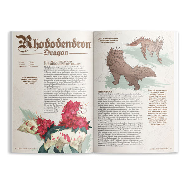 The Field Guide to Floral Dragons: Hardcover Book - Deluxe Edition (5e)