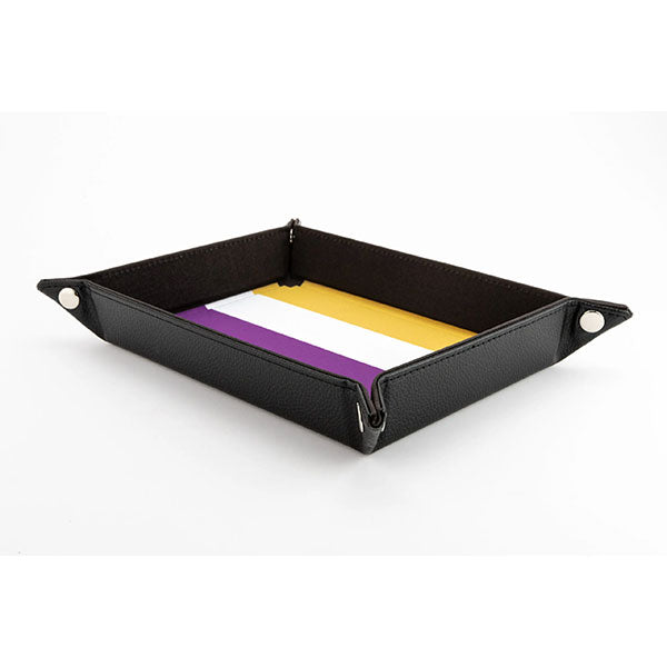 Dice Tray: Velvet Folding Tray - Pride Series (Nonbinary)