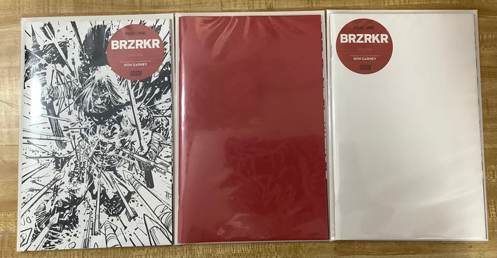 Lot of 3 BRZRKR Pen & Ink #1 Covers A, B & C Complete Variant Set (Mature)