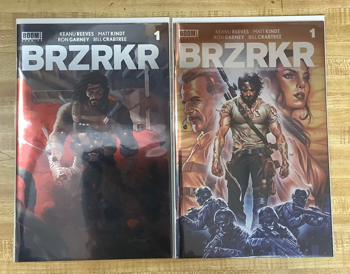 Lot of 2 BRZRKR (Berzerker) #1 Covers C & D - Grampa & Brooks Foil Variant Set (Mature)