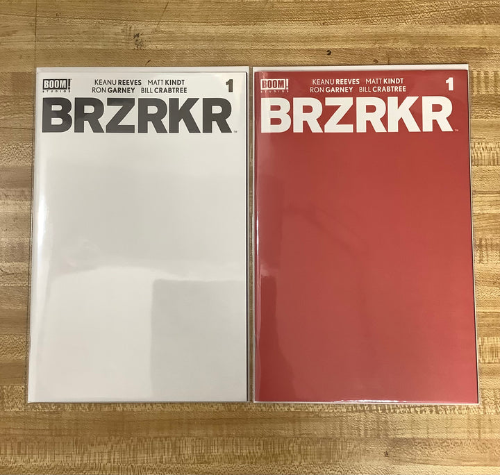 Lot of 2 BRZRKR (Berzerker) #1 Cover E and (1:10) Blank Variant Set (Mature)