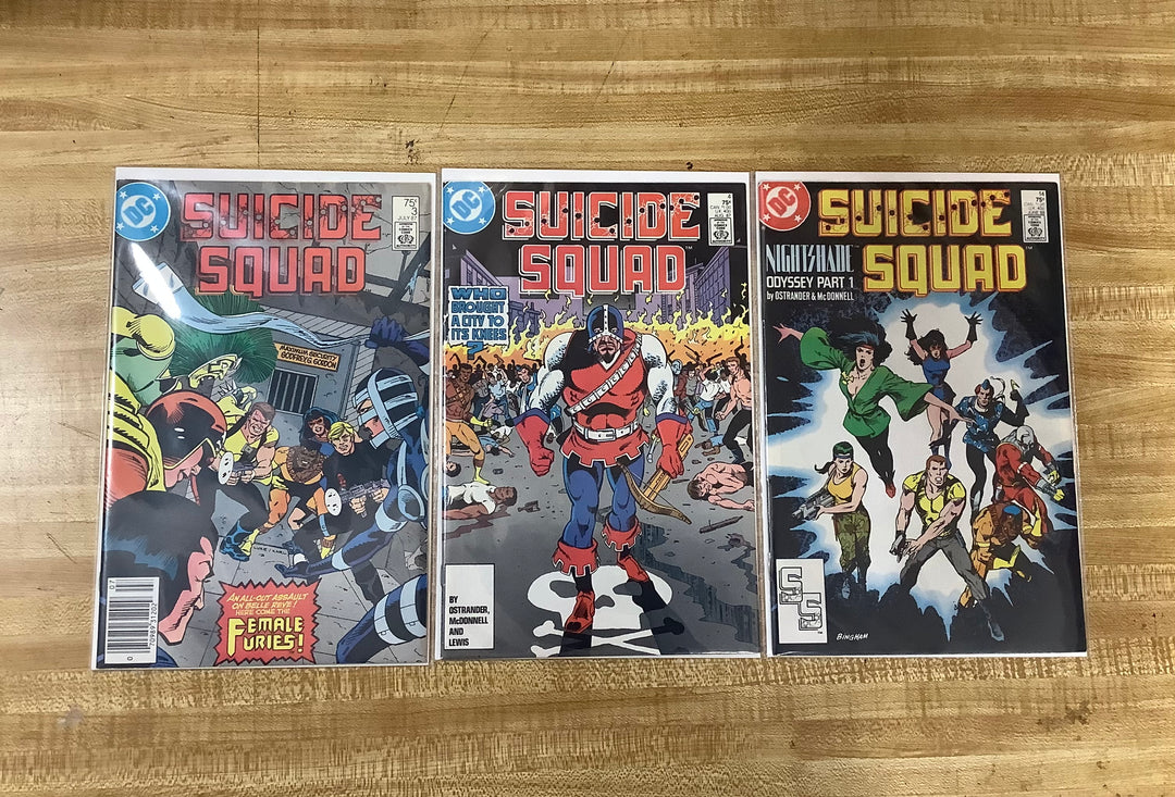 Lot of 3 Suicide Squad (1987) DC Comic Books #3, #4, #14 Assortment Set <OXL-01>