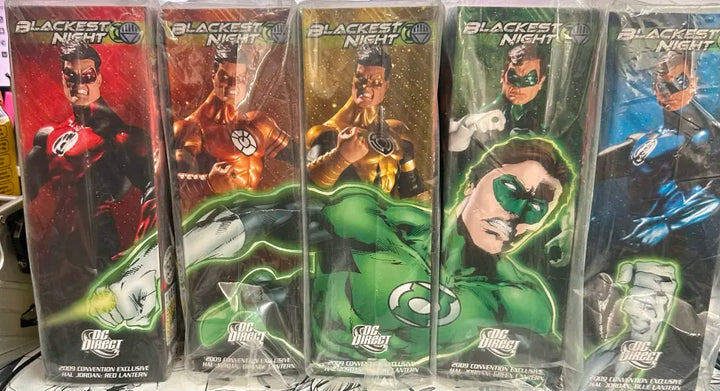 SDCC 2009: Hal Jordan - Green, Yellow, Orange, Blue, & Red Lantern Convention Exclusives (5 Figure Set)