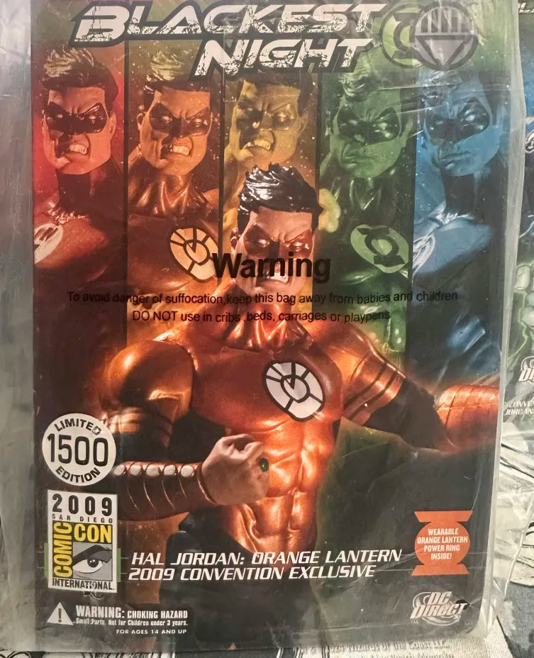 SDCC 2009: Hal Jordan - Green, Yellow, Orange, Blue, & Red Lantern Convention Exclusives (5 Figure Set)