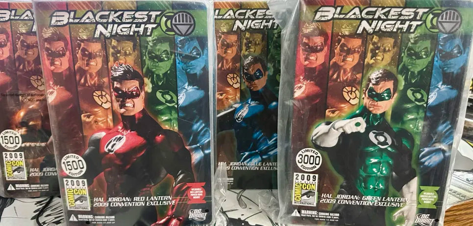 SDCC 2009: Hal Jordan - Green, Yellow, Orange, Blue, & Red Lantern Convention Exclusives (5 Figure Set)