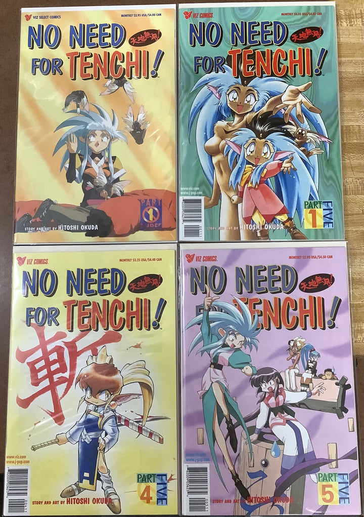 Lot of 8 No Need for Tenchi! Viz Comic Books: Pt. Three #1, Pt. Five #1, #4, #5, Pt. Six #3, Pt. Seven #1, #4, Pt. Eight #1 Set <OXL-01>