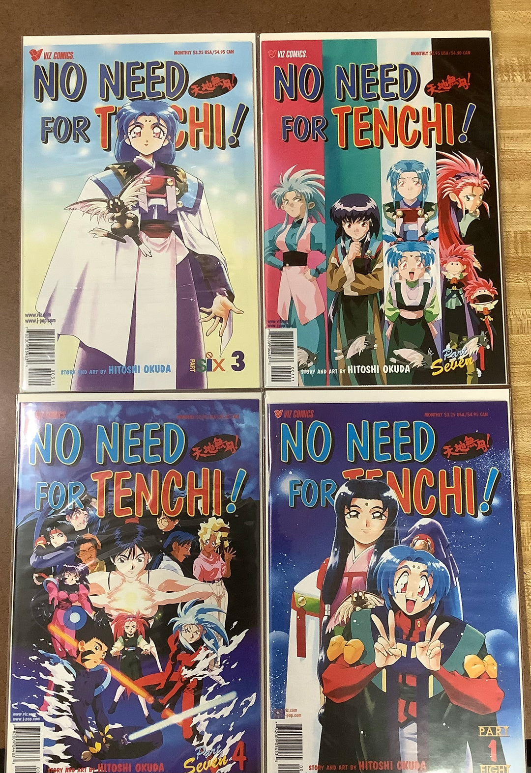 Lot of 8 No Need for Tenchi! Viz Comic Books: Pt. Three #1, Pt. Five #1, #4, #5, Pt. Six #3, Pt. Seven #1, #4, Pt. Eight #1 Set <OXL-01>