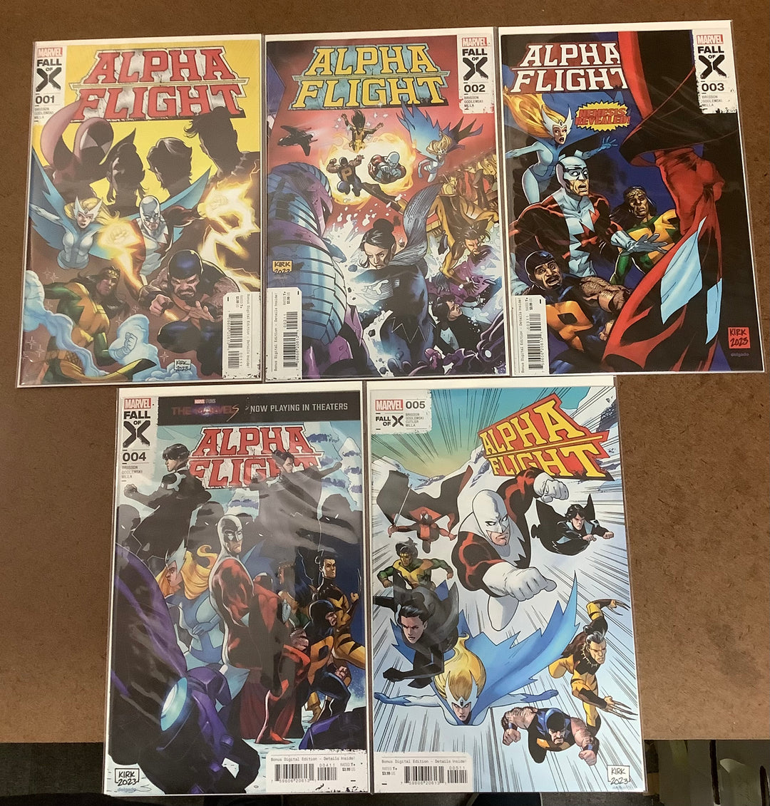 Lot of 5 Alpha Flight (2023) Marvel Comics #1-#5 Complete Set [Fall of X] <OXL-02>