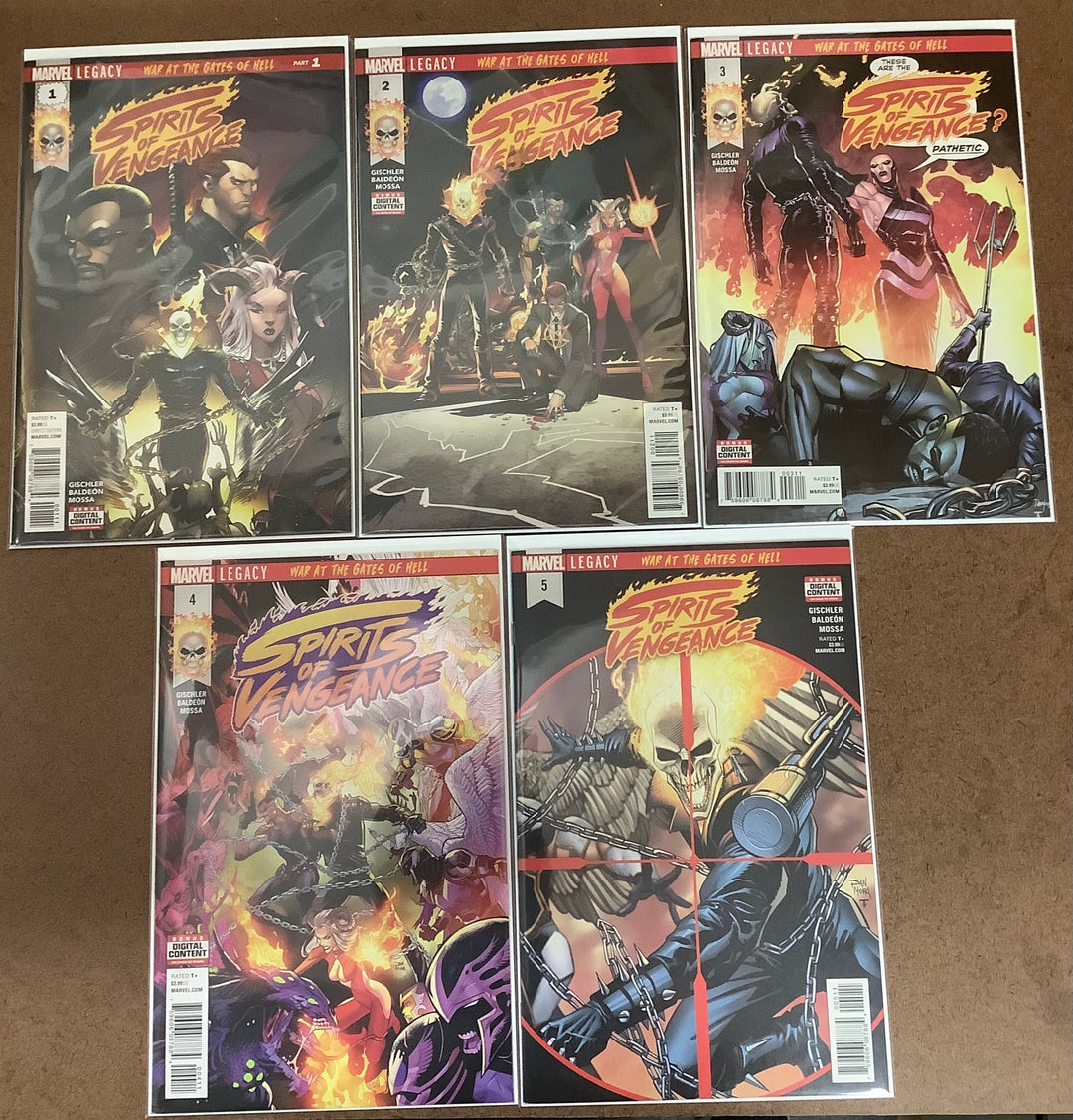 Lot of 5 Spirits Of Vengeance (2017) #1-#5 Complete Miniseries Set Legacy <OXL-01>