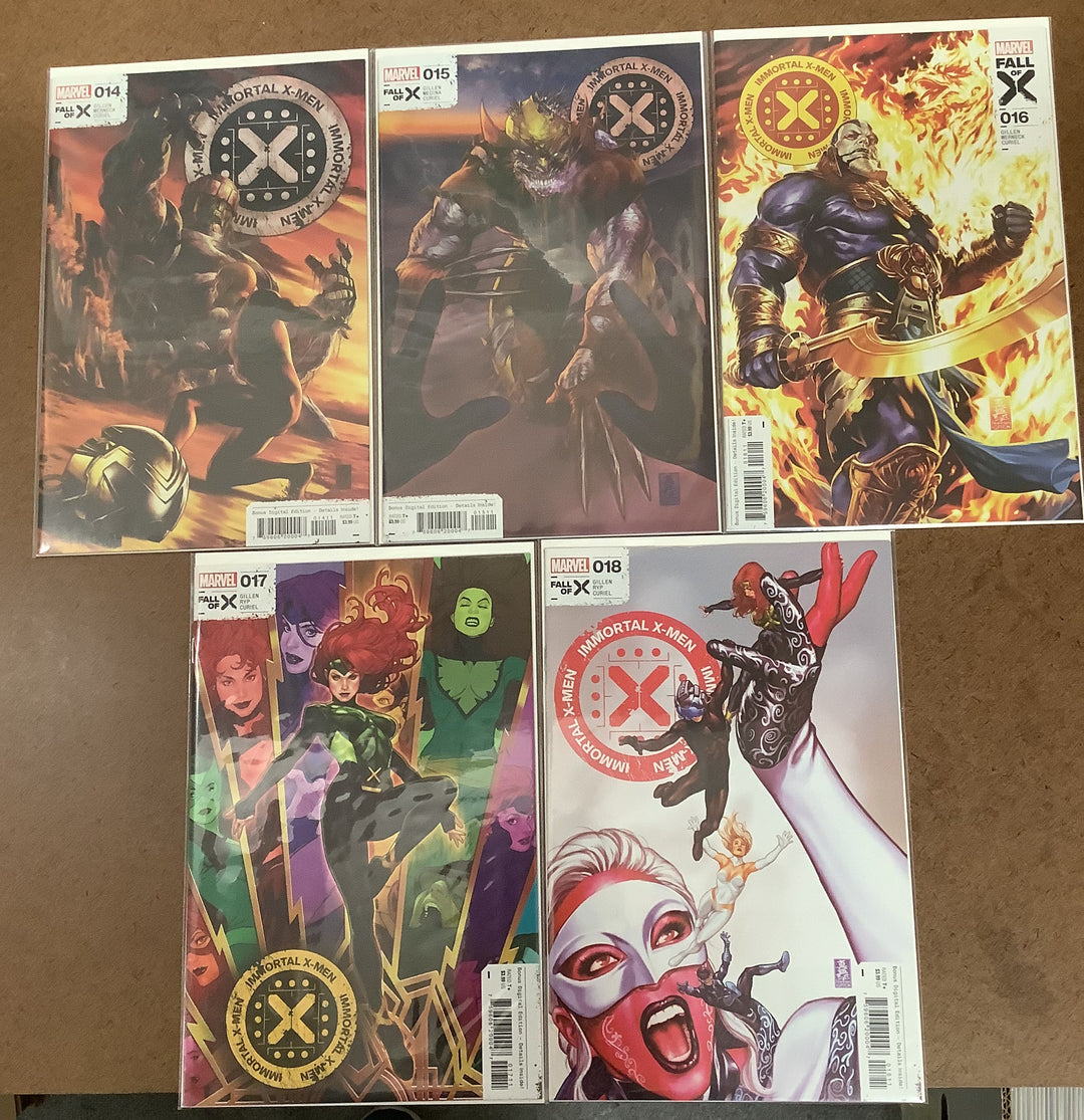 Lot of 5 Immortal X-Men Marvel Comics #14-#18 Complete Fall of X Storyline Set [Fall of X] <OXL-02>