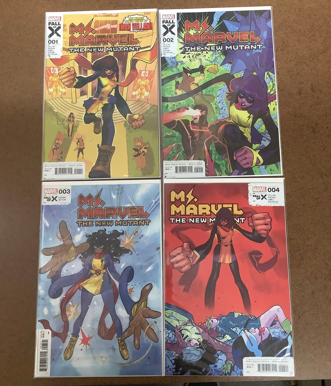 Lot of 4 Ms. Marvel: The New Mutant Marvel Comics #1-#4 Complete Miniseries Set [Fall of X] <OXL-02>