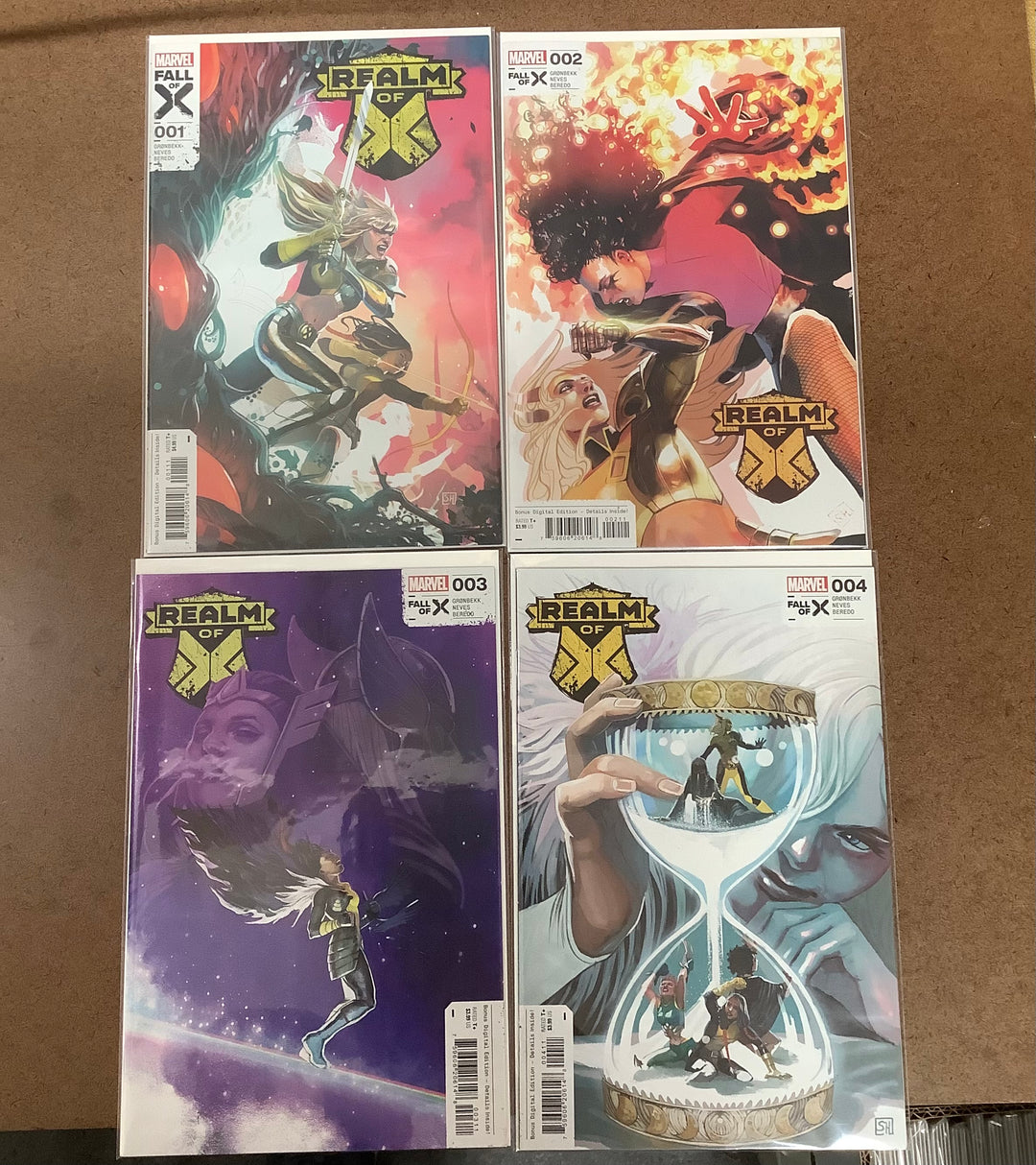 Lot of 4 Realm Of X Marvel Comics #1-#4 Complete Miniseries Set [Fall of X] <OXL-02>