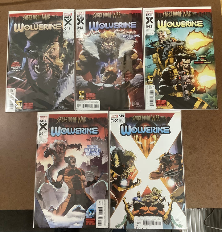 Lot of 10 Wolverine (2020) Marvel Comics #41-#50 Sabretooth War Complete Story Set [Fall of X] <OXL-02>