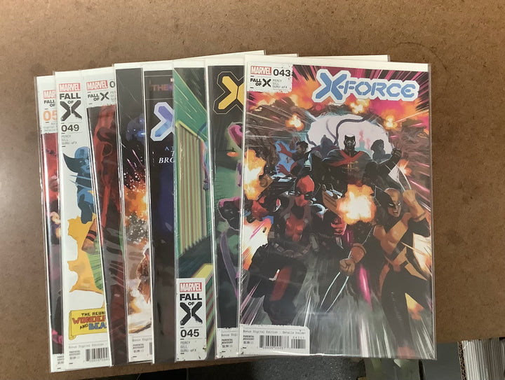 Lot of 8 X-Force (2020) Marvel Comics #43-#50 Complete Fall of X Storyline Set [Fall of X] <OXL-02>