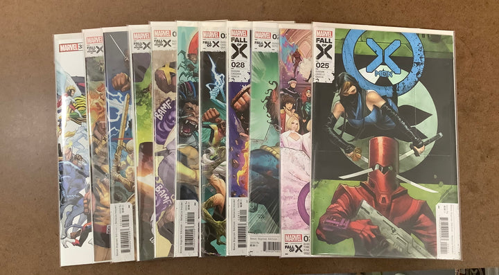 Lot of 11 X-Men (2021) Marvel Comics #25-#35 (#700) Complete Fall of X Storyline Set [Fall of X] <OXL-02>
